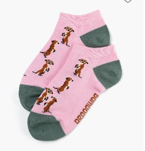 Womens Meerkat Bamboo PED (Pink - Ankle) Size 2-8