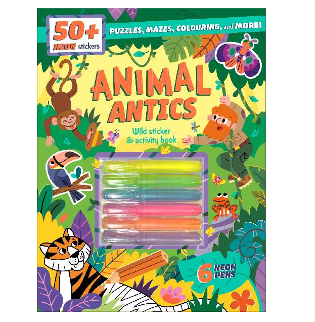 Animal Antics Neon Sticker Activity Book
