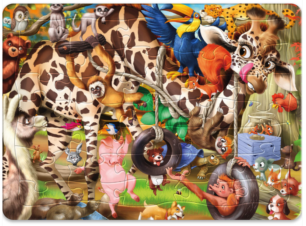 Frame Tray 35pc Puzzle Animal Mayhem