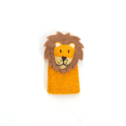 Individual Felt Finger Puppets — Lion