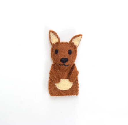 Individual Felt Finger Puppets — Kangaroo