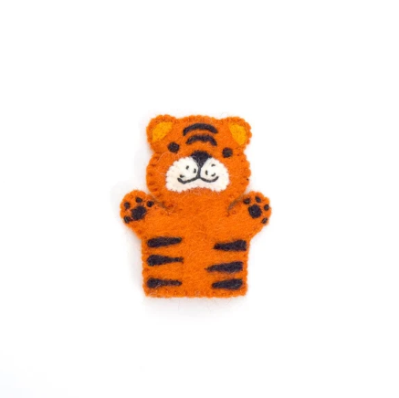 Individual Felt Finger Puppets — Tiger