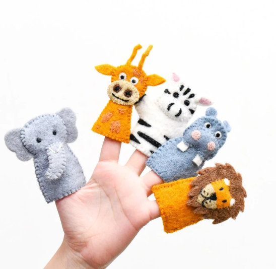 Safari Animals - Finger Puppet Set