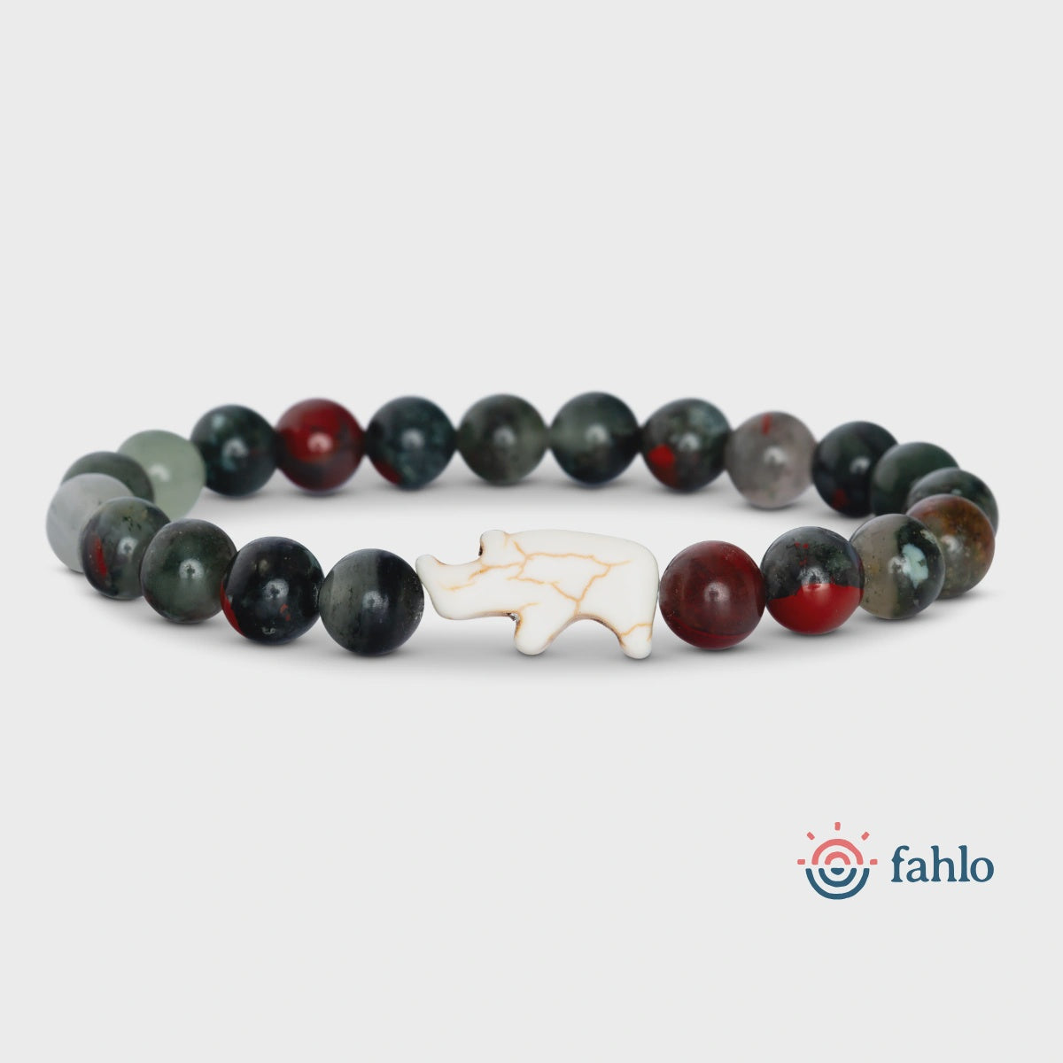 Fahlo Bracelet Rhino - Savanna Stone