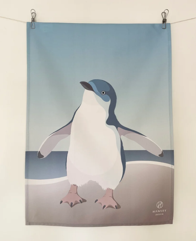 Tea Towel - Blue Penguin
