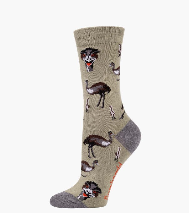 Bamboozld Womens Sock Emu (Sage) Size 2-8
