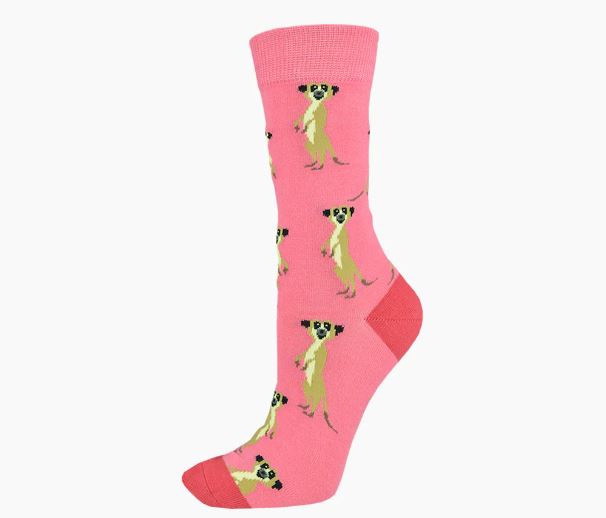 Bamboozld Womens Sock Meerkat (Pink) Size 2-8