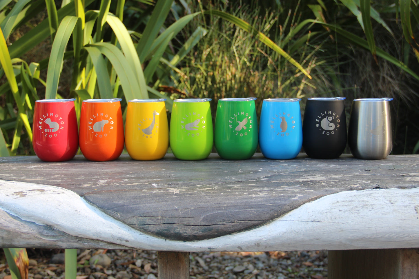 Reusable Coffee Cup - Silver with Kiwi Engraving