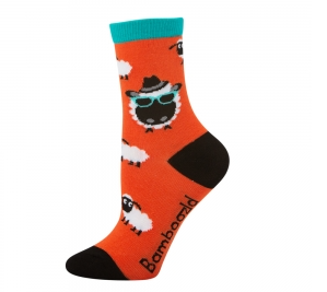 Bamboozld Kids Sock Baad Sheep (Orange) Size 6-8
