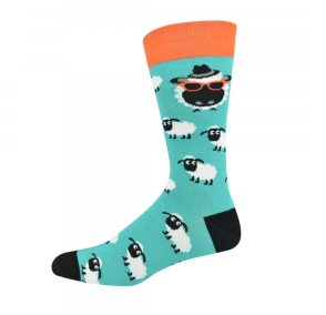Bamboozld Mens Sock Baad Sheep (Teal) Size 7-11