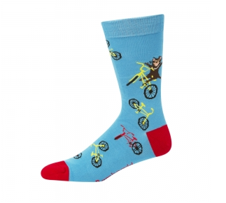 Bamboozld Mens Sock Dare Devil (Sky Blue) Size 7-11