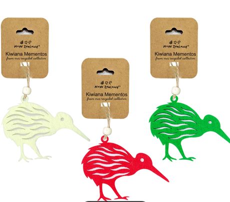 NZ Hanging Ornament Felt Kiwi
