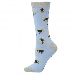 Bamboozld Womens Sock BumbleBee (Blue/Grey) Size 2-8