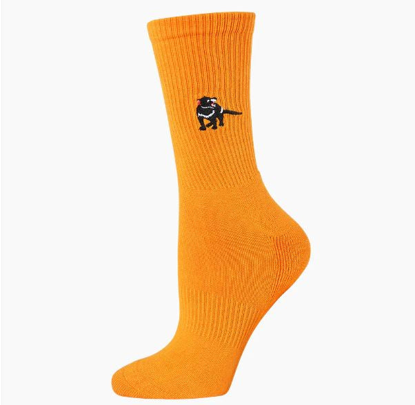 Bamboozld Mens Sock Tassie Devil (Orange) Zoo Conservation Size 7-11