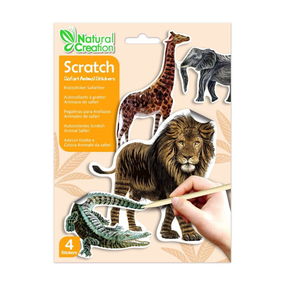 Scratch Safari Animal Stickers