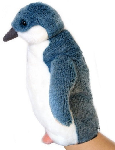 Blue Penguin Puppet with Sound 30cm