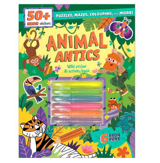 Animal Antics Neon Sticker Activity Book