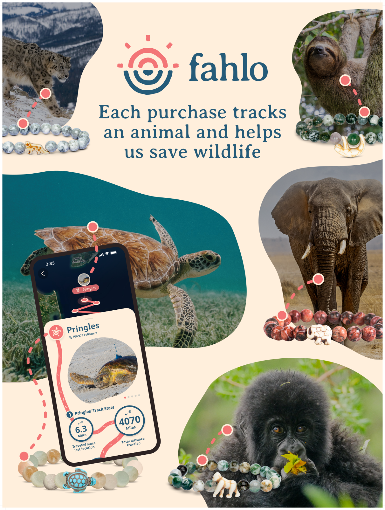 Fahlo Bracelet Koala - Eucalptus Green