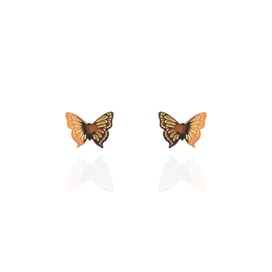 Butterfly Earring Studs in Gold