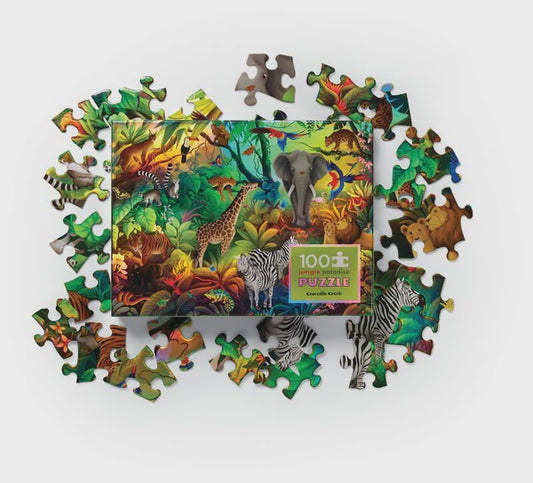 Croc Creek Holographic 100pc  Puzzle: Jungle Paradise