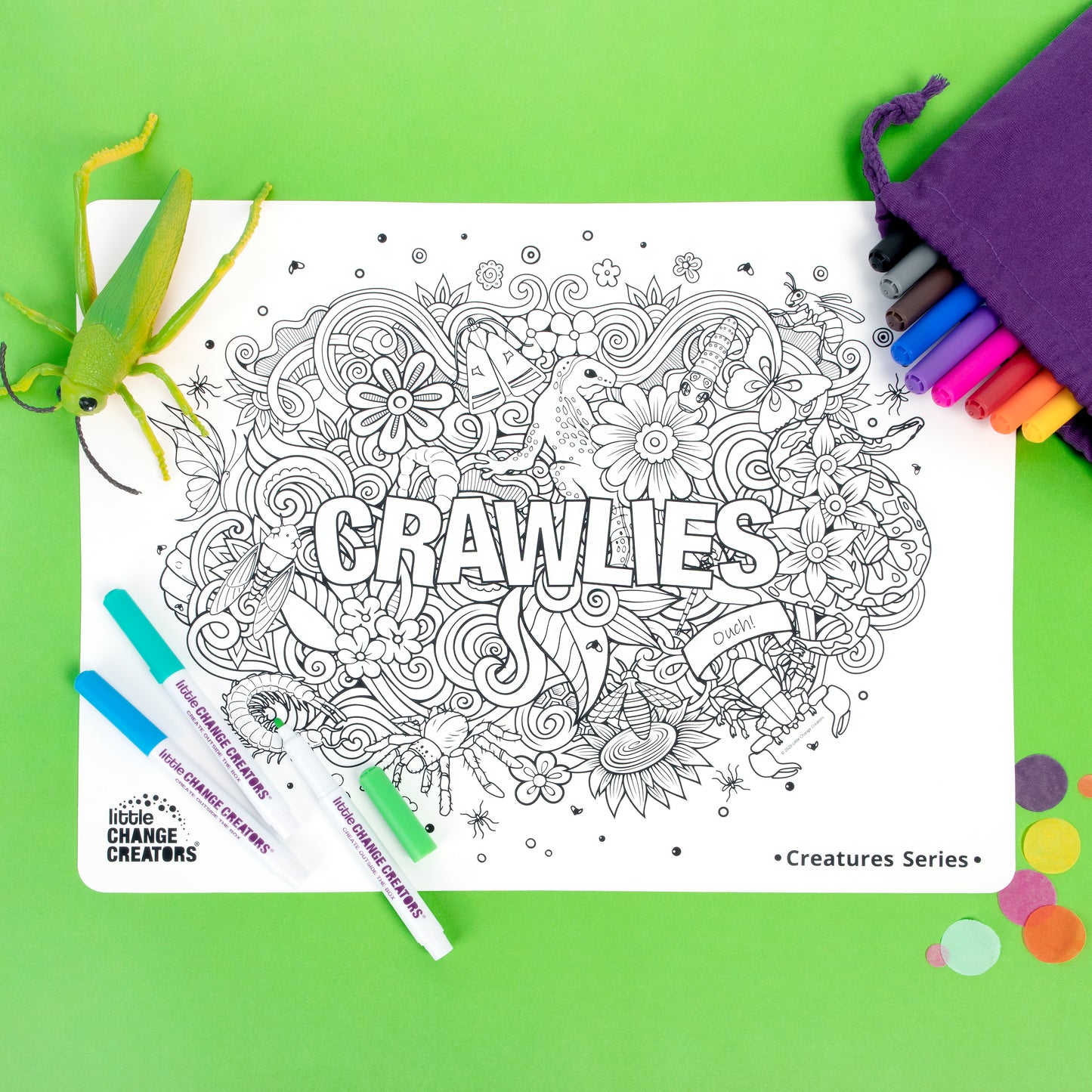 CRAWLIES Re - FUN - able™ Colouring Set