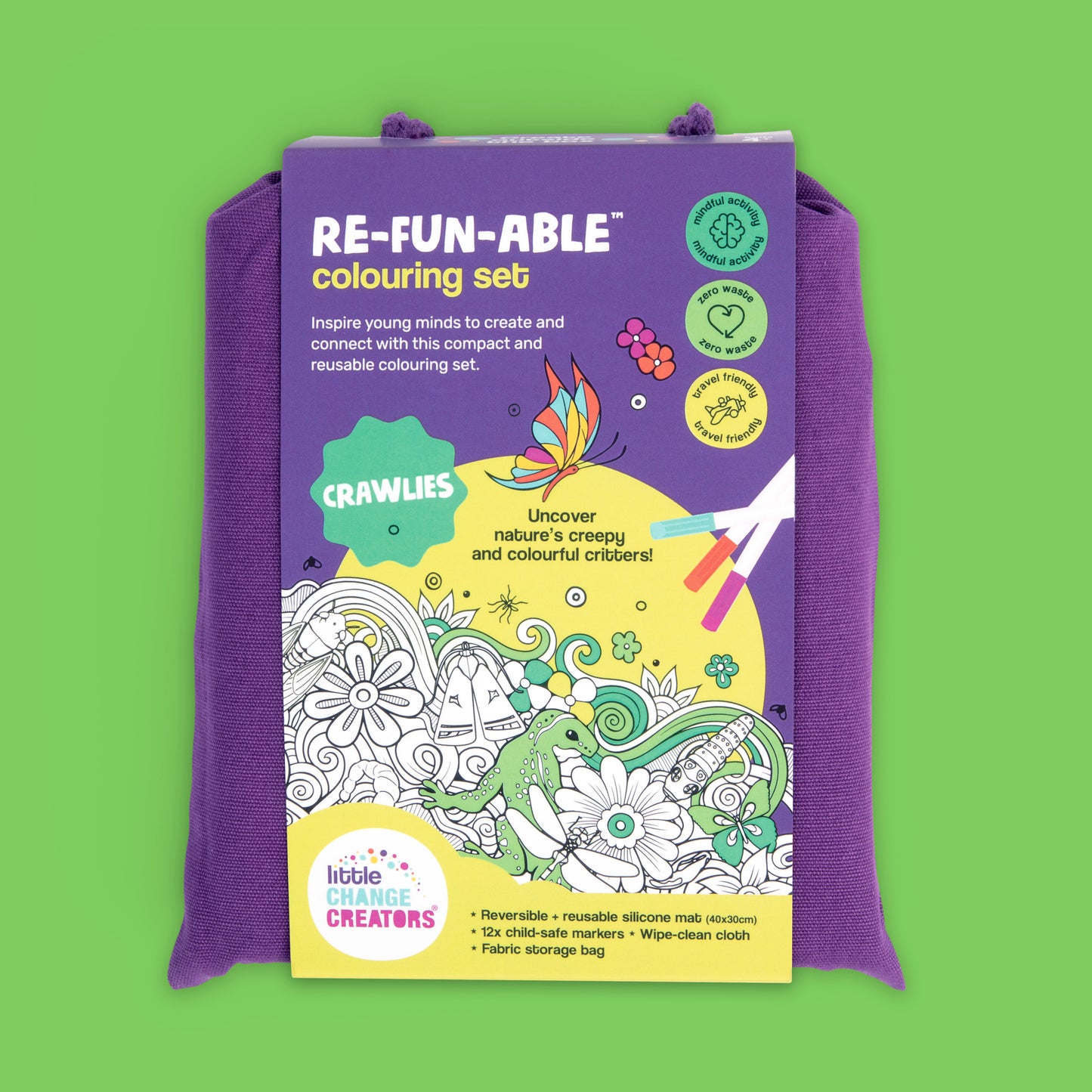 CRAWLIES Re - FUN - able™ Colouring Set