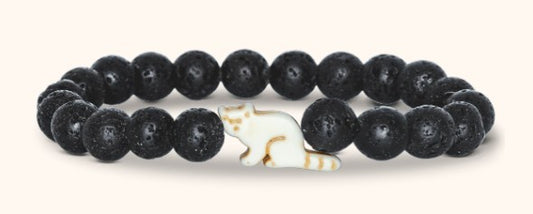 Fahlo Bracelet Red Panda - Lava Stone