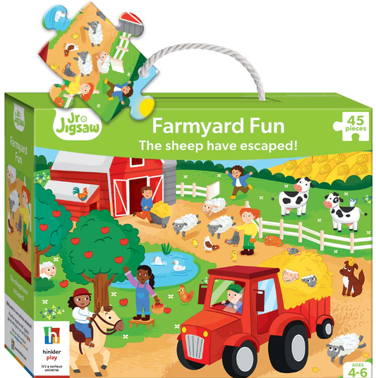 Jnr Jigsaw Carry & Play - Farmyard Fun 45pc