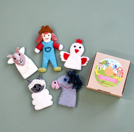 Old MacDonald Farm Animals (B) - Finger Puppet Set