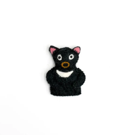 Individual Felt Finger Puppets — Tasmanian Devil
