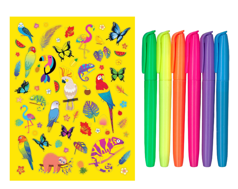 Neon Jungle Colouring Kit