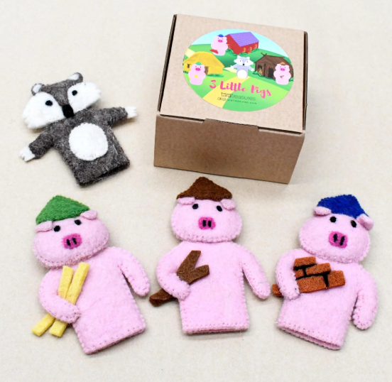 The Three Little Pigs - Finger Puppet Set