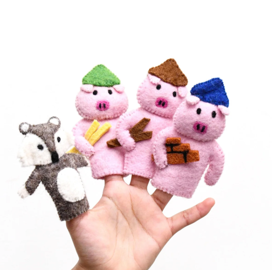 The Three Little Pigs - Finger Puppet Set