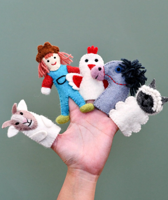 Old MacDonald Farm Animals (B) - Finger Puppet Set