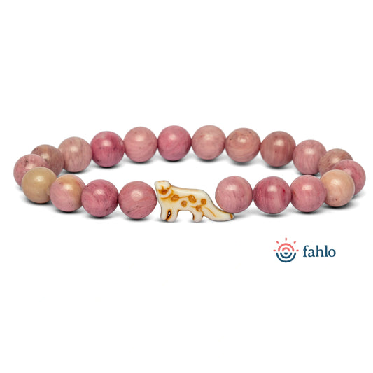 Fahlo Bracelet Snow Leopard - Wildflower Pink