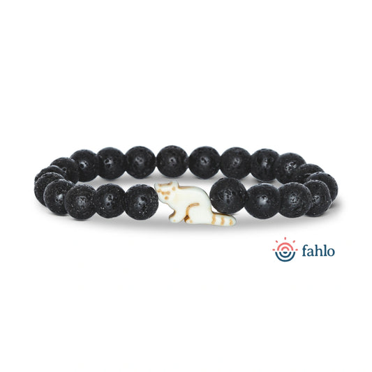 Fahlo Bracelet Red Panda - Lava Stone