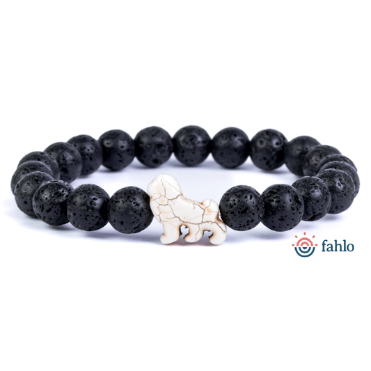 Fahlo Bracelet Lion - Lava Stone