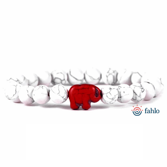 Fahlo Bracelet Elephant - White Howlite