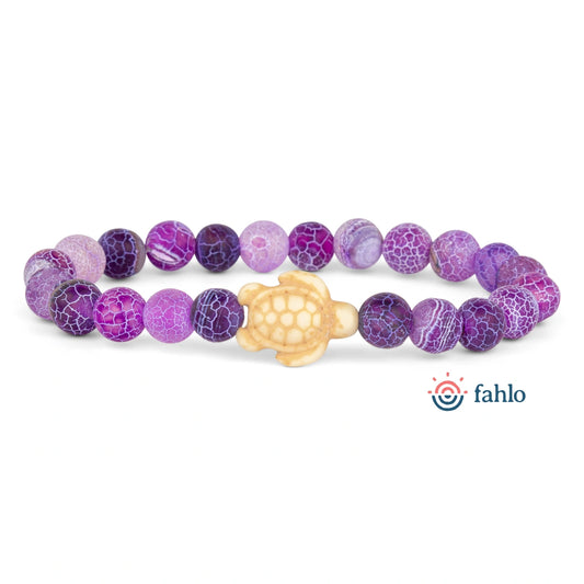 Fahlo Bracelet Sea Turtle - Coral Reef Violet