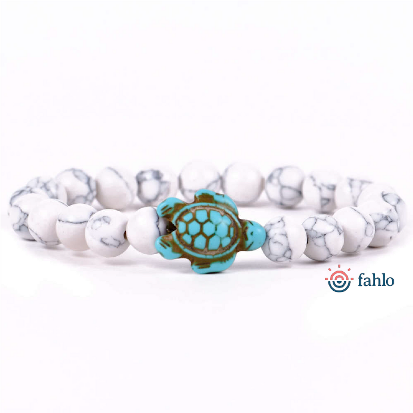 Fahlo Bracelet Sea Turtle - White Howlite