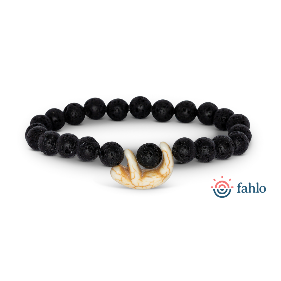 Fahlo Bracelet Sloth - Lava Stone