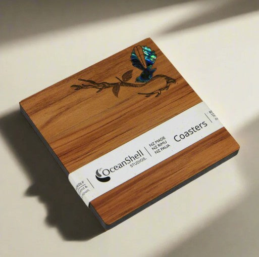 Paua and Rimu Coaster - Fantail