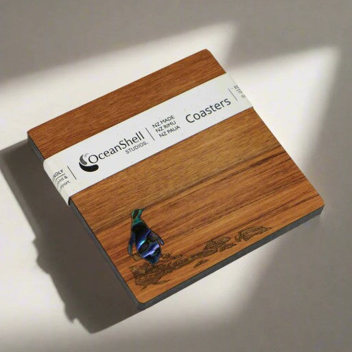 Paua and Rimu Coaster - Penguin
