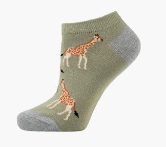 Bamboozld Womens Ankle Sock Giraffe Size 2-8