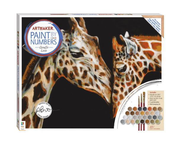 Paint by Numbers Giraffe Love