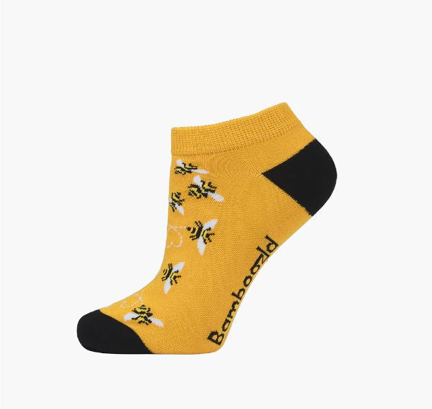 Bamboozld Womens Ankle Sock Bee (Yellow) Size 2-8