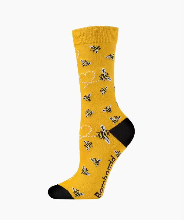 Bamboozld Womens Sock Bee (Yellow) Size 2-8