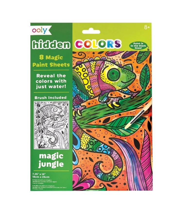Hidden Colours Magic Paint Sheet - Jungle – Wellington Zoo Shop