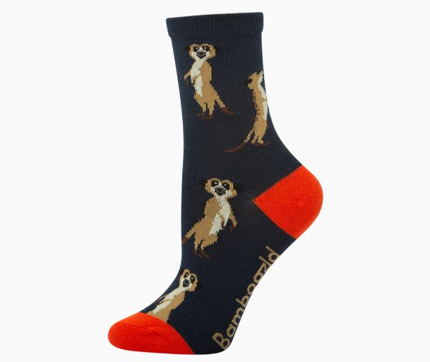 Bamboozld Kids Sock Meerkat (Navy/Red) Size 4-6