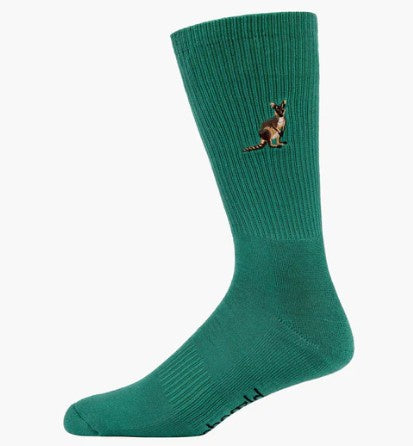 Bamboozld Mens Sock Kangaroo (Green) Zoo Conservation Size 7-11